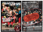 Germaine Koh - Terminal City Rollergirls promotional postcard